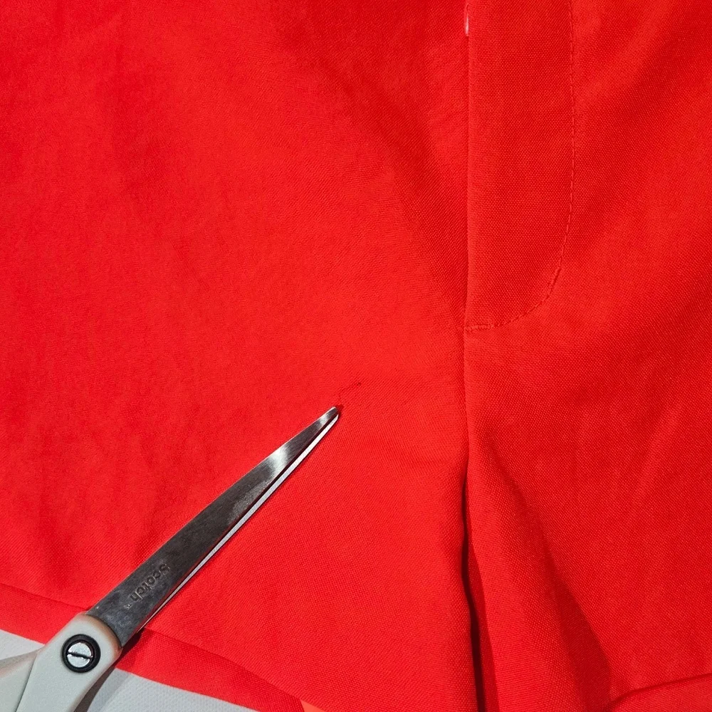 Juicy Couture Shorts Womens 2 Orange Chino Flat Front Zip‎ Lined Pockets Summer